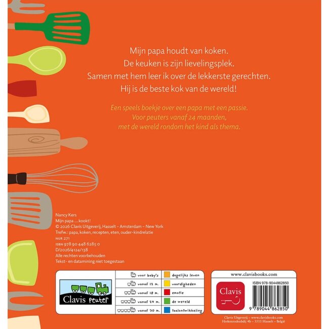 Boek - Mijn Papa Kookt | 2+