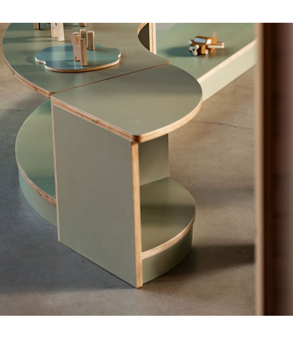 Kids By Design Kids By Design - Toyshelf Dichte Hoek Sage Groen