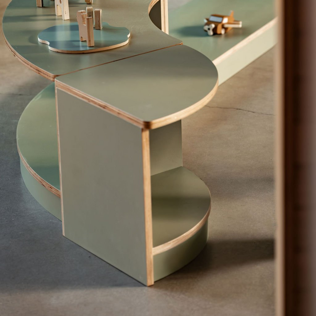 Kids By Design - Toyshelf Dichte Hoek - Sage Groen