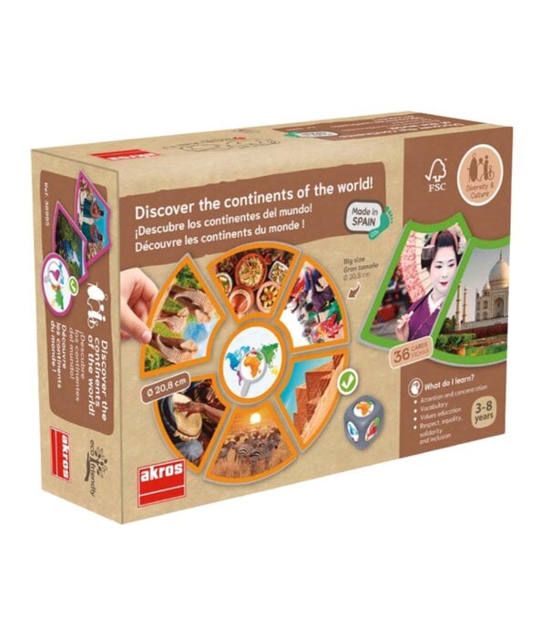 Akros Akros - Ontdekspel  Continenten van de Wereld | 4+