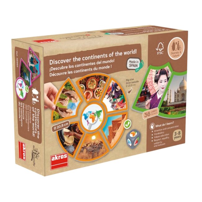 Akros - Ontdekspel  Continenten van de Wereld | 4+