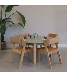 Tafel Rond Set Sage Groen (Ø 90cm ) - Peuter (5-delig)