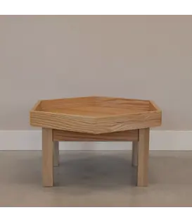 Zeshoekige Eiken Activiteiten Speeltafel met Rand - Alleen Tafelblad