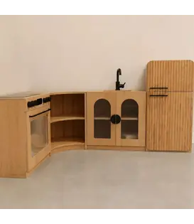 Keuken Design - Eiken Naturel - Complete Set met Hoek (4-delig)