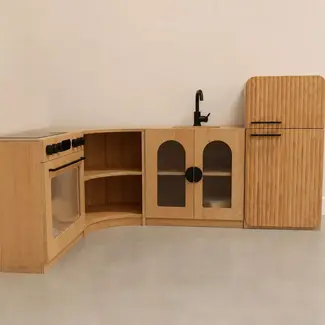 Kids By Design Keuken Design - Eiken Naturel - Complete Set met Hoek (4-delig)