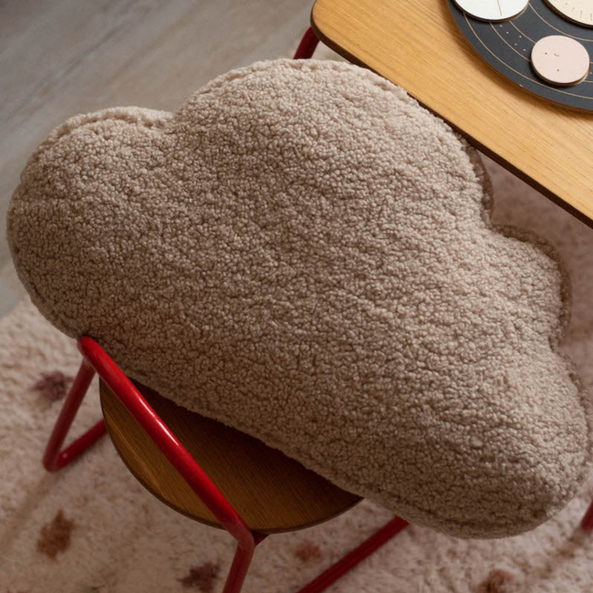 Betty's Home - Kussen Wolk Bouclé - Mokka