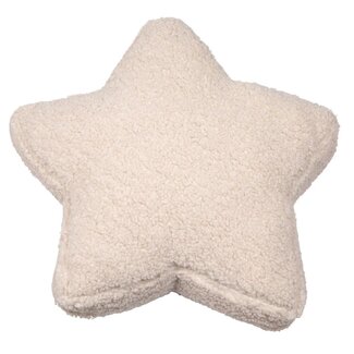 Betty's Home Kussen Ster Bouclé - Créme