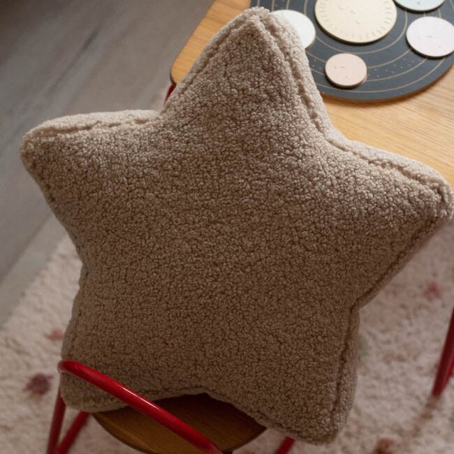 Betty's Home - Kussen Ster Bouclé - Mokka