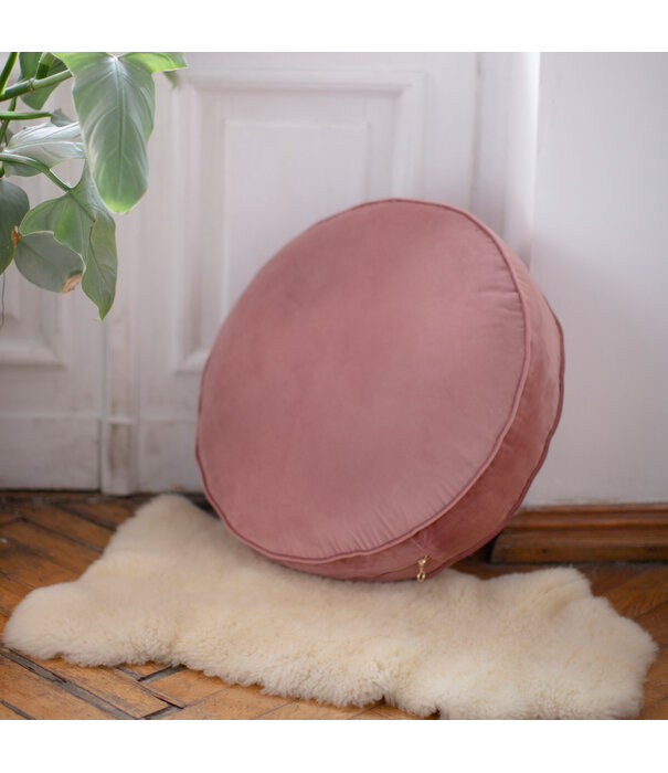 Betty's Home Betty's Home - Poef Velvet - Oudroze