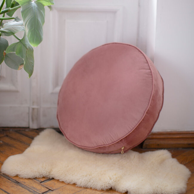 Betty's Home - Poef Velvet - Oudroze