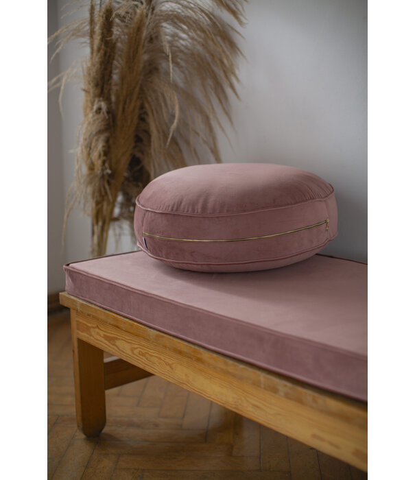 Betty's Home Betty's Home - Poef Velvet - Oudroze