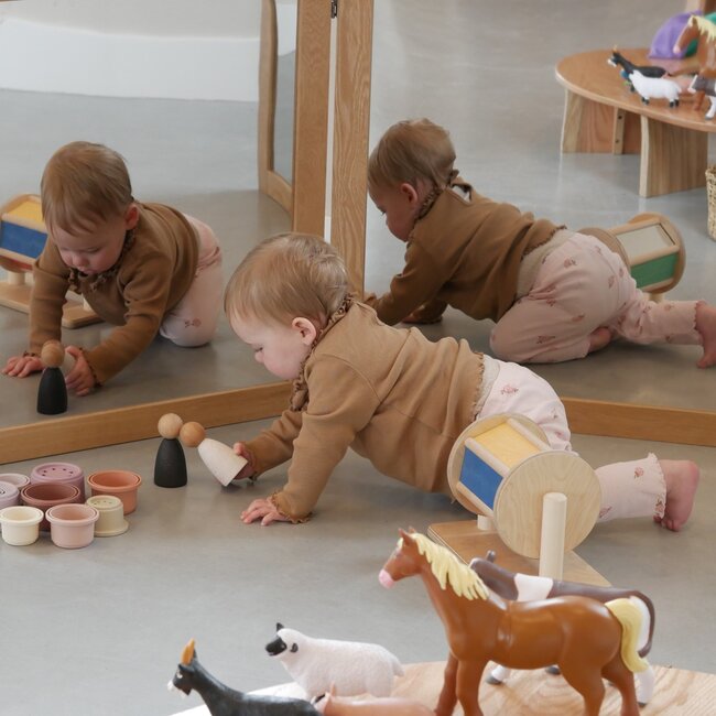 Kids By Design - Grote Drieluik Spiegel Eiken
