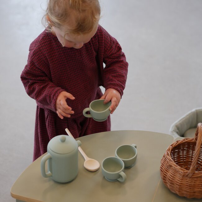 Mushie - Siliconen Thee Servies Blue (4-delig)