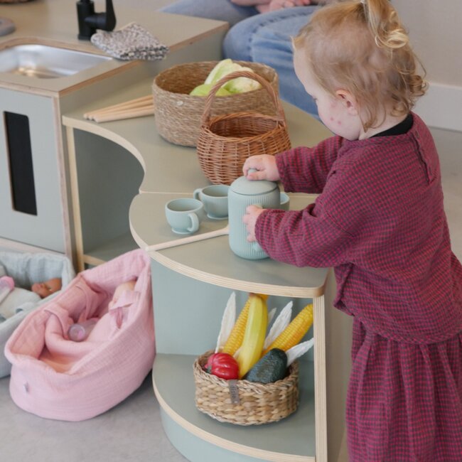 Kids By Design - Toyshelf Dichte Hoek - Sage Groen