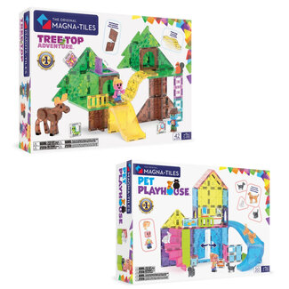 Magna-Tiles Ready to Play Speelpakket - Magnetische Tegels Bos en Dieren Set (92-delig)