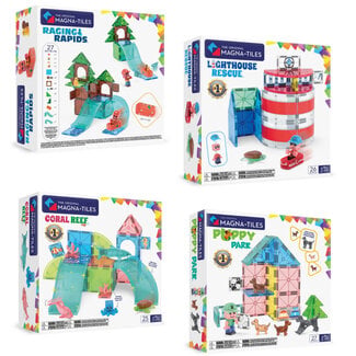 Magna-Tiles Ready to Play Speelpakket - Magnetische Tegels Avonturen Set (105-delig)