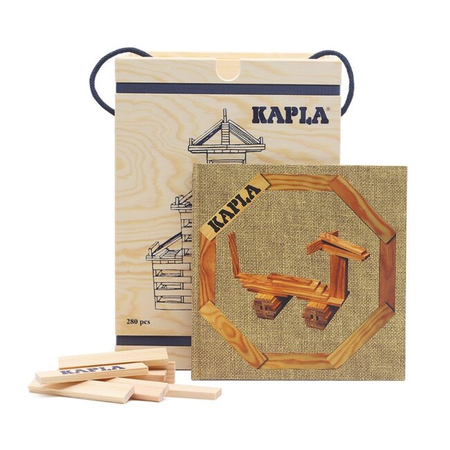 Kapla - Houten Bouwset (280-delig) + Inspiratieboekje