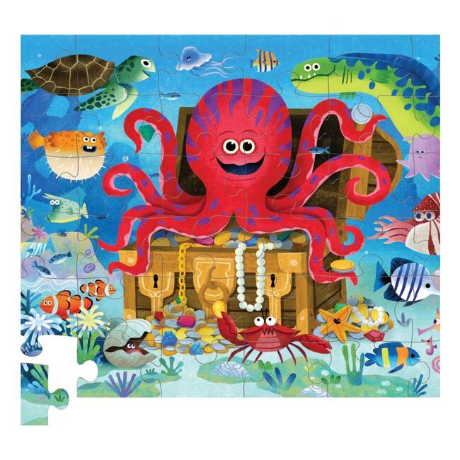 Crocodile Creek - Vloerpuzzel - Octopus Treasure (36-delig) | 3+