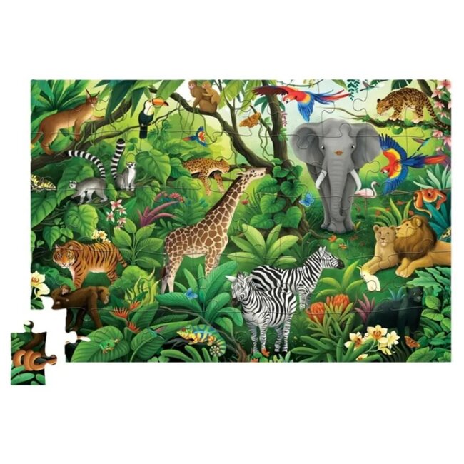 Crocodile Creek - Holografische Puzzel - Jungle Paradise (50-delig) | 4+
