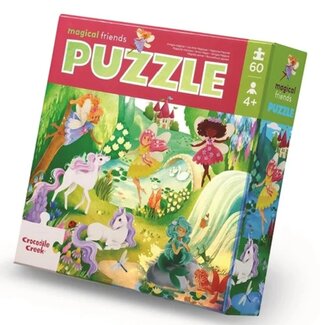 Crocodile Creek Holografische Foil Puzzel - Magical Friends (60-delig) | 4+