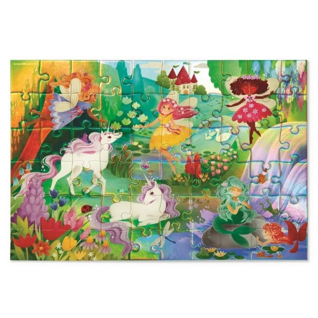 Crocodile Creek - Holografische Foil Puzzel - Magical Friends (60-delig) | 4+
