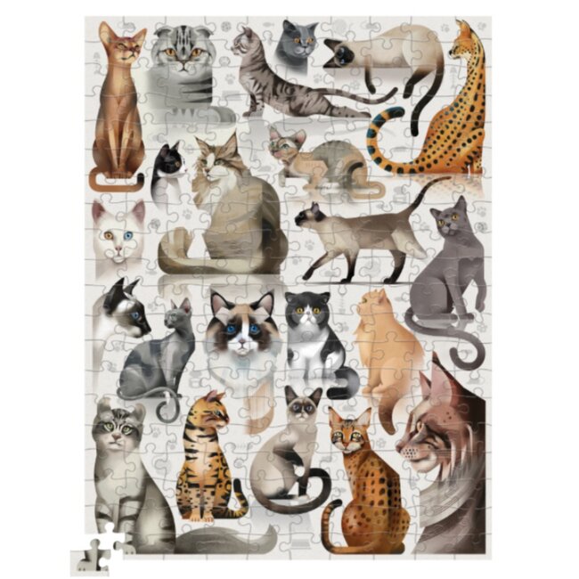 Crocodile Creek - Animal Puzzel - Cats (200-delig) | 8+