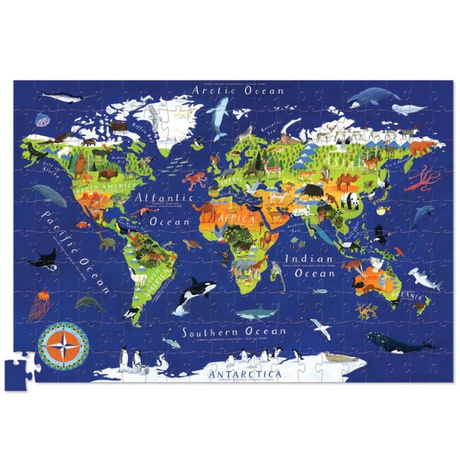 Crocodile Creek - Puzzelposter - World Animals (200-delig) | 6+