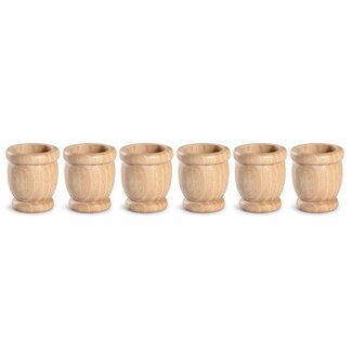Grapat Houten Bakjes op Voet (6-delig)