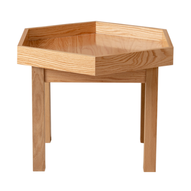 Kids By Design - Zeshoekige Activiteiten Tafel met Rand Eiken - BSO H 58 cm