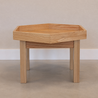 Kids By Design Zeshoekige Activiteiten Tafel met Rand Eiken - Peuter H 43 cm