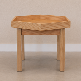 Kids By Design Zeshoekige Activiteiten Tafel met Rand Eiken - BSO H 58 cm
