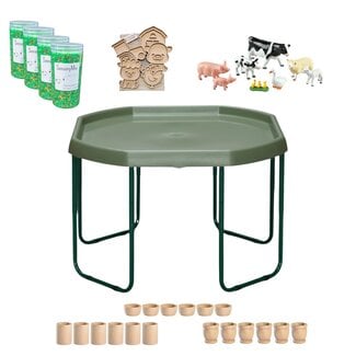 JUTTER & Co. Ready to Play Speelpakket met Speelrijst - Tuff Tray Dreumes 'de Boerderij'