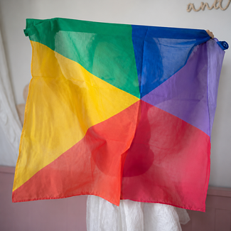 Pit & Play Speeldoek Colorblock Regenboog (75 cm x 75 cm)