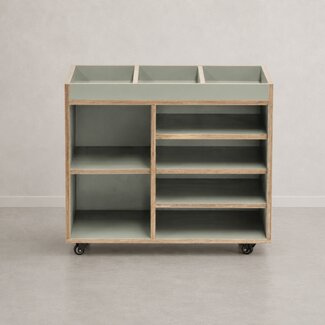 Kids By Design Loose Parts Kast Smal - Sage Groen - BSO (H 65 cm)