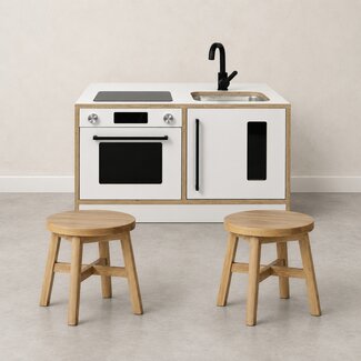 Kids By Design Kookeiland & Krukjes Set - Wit - Dreumes (3-delig)