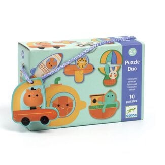 Djeco Duo Puzzel Voertuigen | 2+