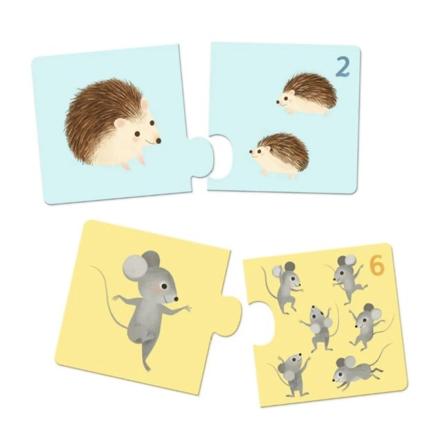 Djeco - Duo Puzzel Baby Dieren | 2+