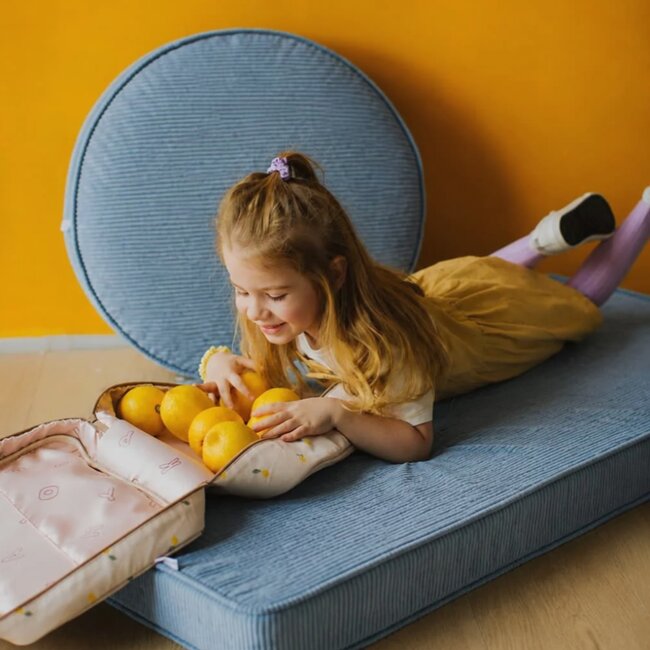 Betty's Home - Poef Rib - Blauw