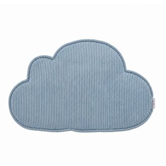 Betty's Home Kussen Wolk Rib - Blauw