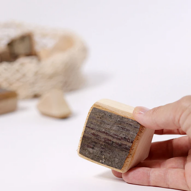 Grimm's - Houten Bouwblokken met Schors