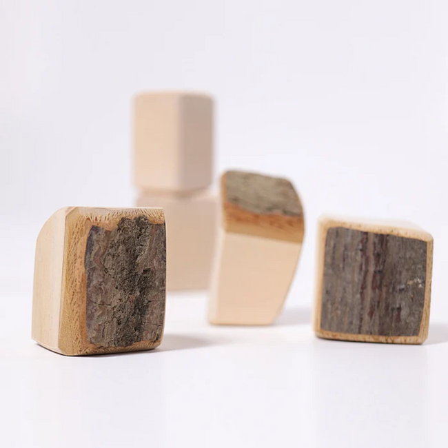 Grimm's - Houten Bouwblokken met Schors