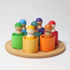 Grimm's - Houten Vriendjes in Bakjes - Regenboog (7 stuks)