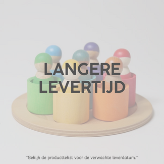 Grimm's  Houten Vriendjes in Bakjes - Regenboog (7 stuks)