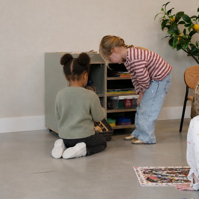 Kids By Design - Loose Parts Kast Smal - Sage Groen - BSO (H 65 cm)