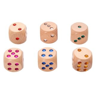  TickiT Houten Juwelen Dobbelstenen (6-delig)