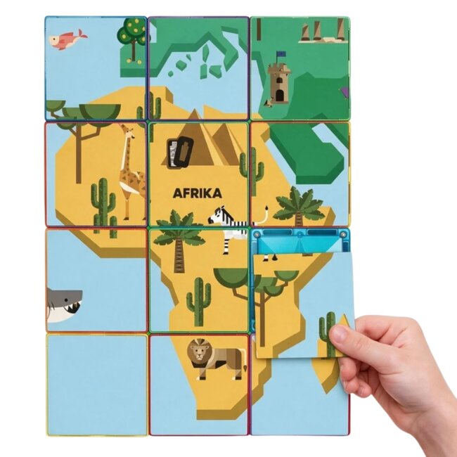 Coblo - Magnetische Toppers - Wereldkaart (60-delig)