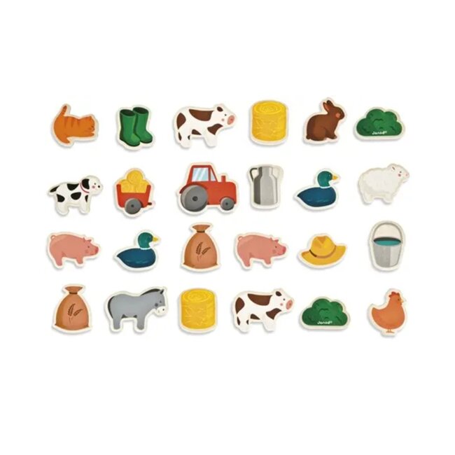 Janod - Magneetset de Boerderij (24-delig)