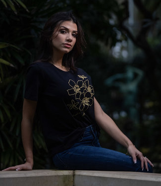 BLACK AND GOLD T-Shirt CUMACEBA Black and Gold Zwart