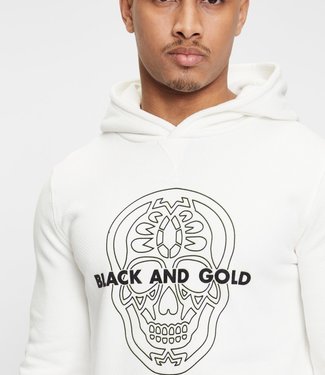 Black and Gold Hoodie CRANEO FLOCK Black and Gold MARSHMALLOW