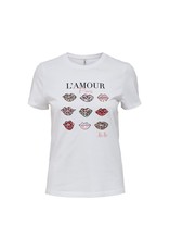 Only T-Shirt Kita Only L'AMOUR Wit